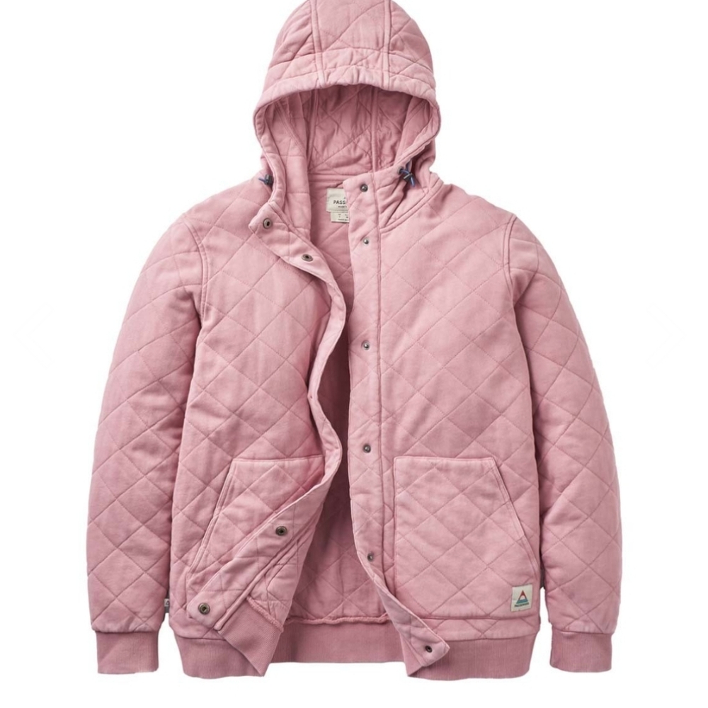 Quilted Hooded Jacket - Dusty Pink
